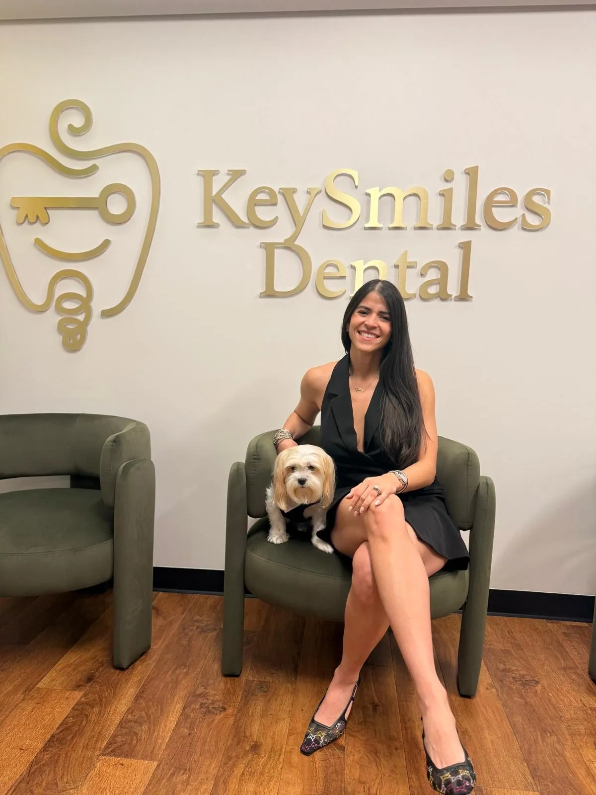 Dr. Escobar with her dog